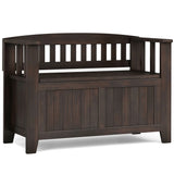 Acadian - Entryway Storage Bench, Handcrafted - Furniture Home Direct