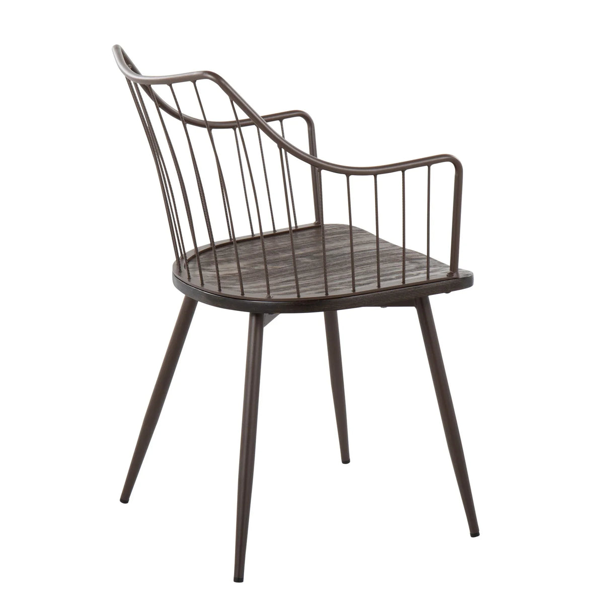 Winston - Farmhouse Style / Dining Chair - Brown / Dark Walnut - Furniture Home Direct
