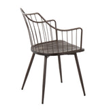 Winston - Farmhouse Style / Dining Chair - Brown / Dark Walnut - Furniture Home Direct