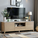 Modern TV Stand With LED Lights Entertainment Center TV Cabinet With Storage For Up To 75" For Gaming Living Room Bedroom - Furniture Home Direct