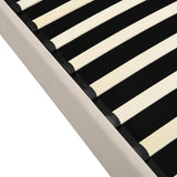 Storage Bed With Lift Platform Upholstered Queen Beige - Furniture Home Direct