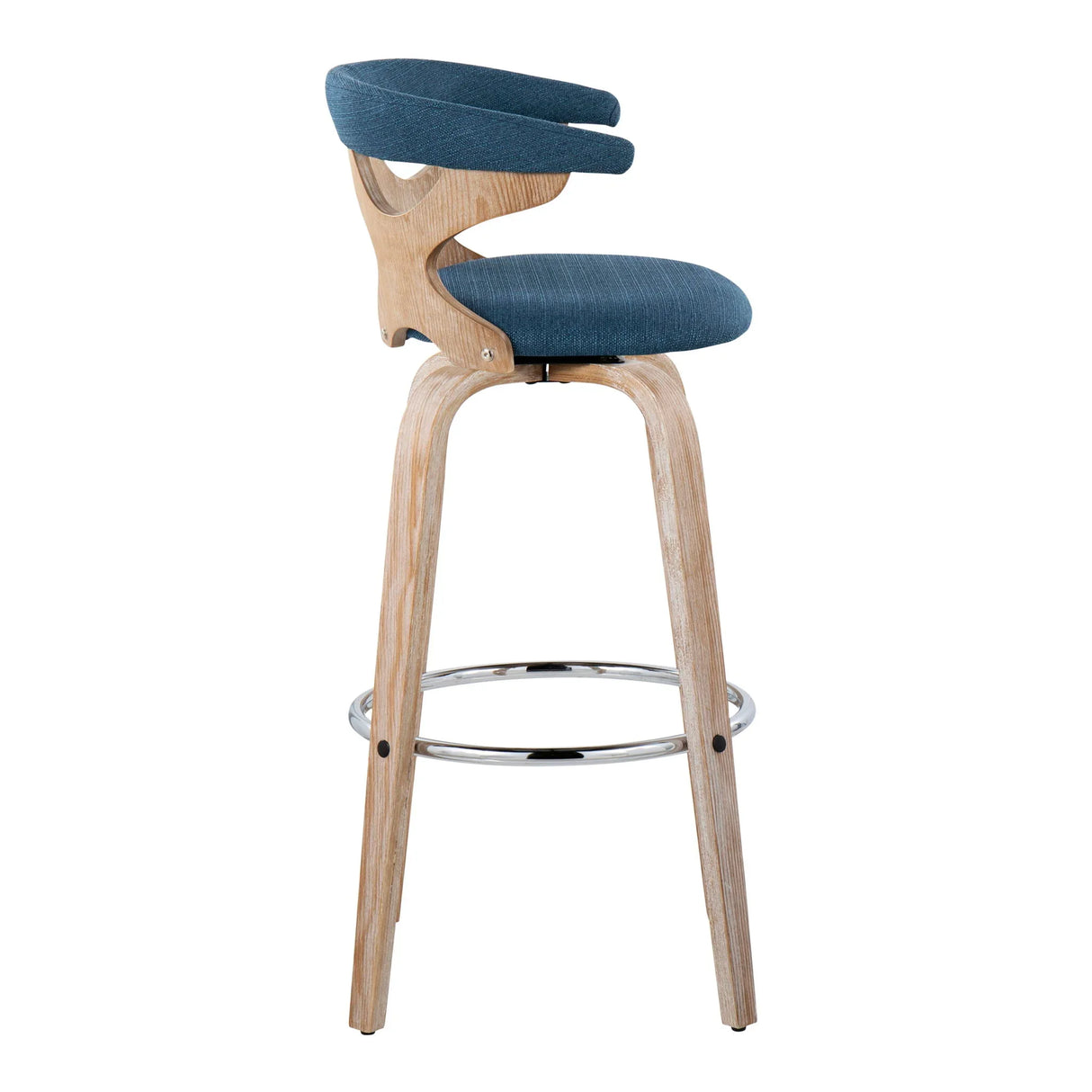 Gardenia - Contemporary Fixed Height Barstool With Swivel With Round Footrest (Set of 2) - Furniture Home Direct