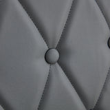 Dining Chairs Tufted Back 8 Piece Set Metal Legs Gray - Furniture Home Direct