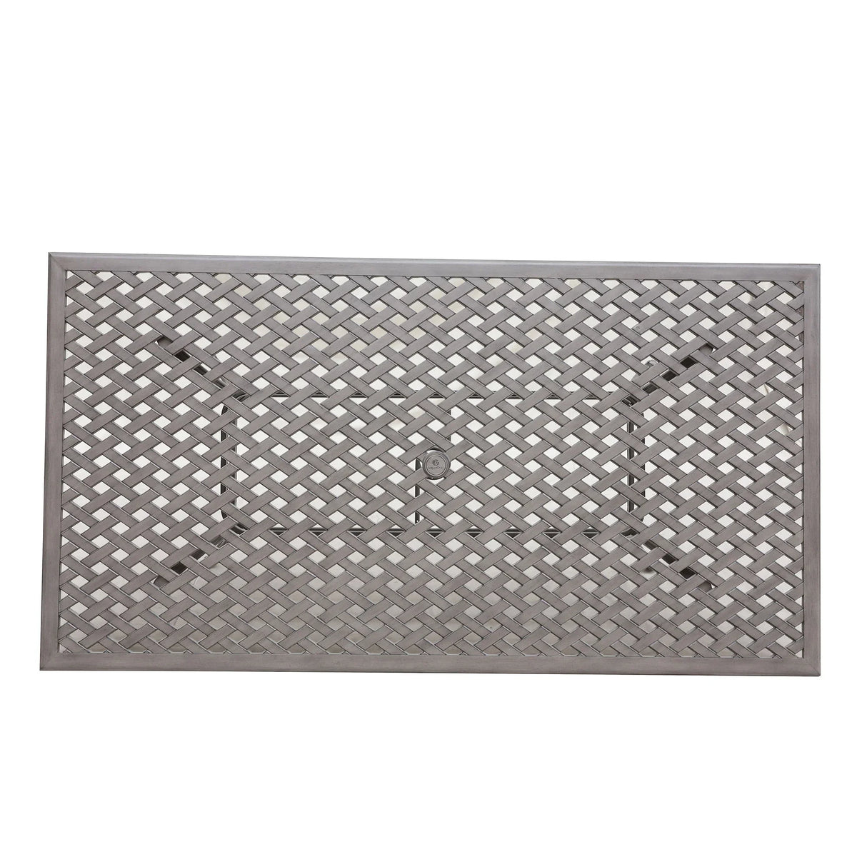 46X86" Cast Aluminum Rectangle Table - Gray - Furniture Home Direct