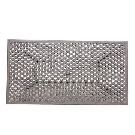 46X86" Cast Aluminum Rectangle Table - Gray - Furniture Home Direct