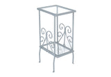 Accent Table, Side Tempered Glass, Transitional - Silver - Furniture Home Direct