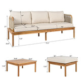 3-piece Outdoor Acacia Patio Set - Furniture Home Direct