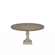 Tannen - Round Dining Table - White And Gray - Furniture Home Direct