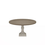 Tannen - Round Dining Table - White And Gray - Furniture Home Direct