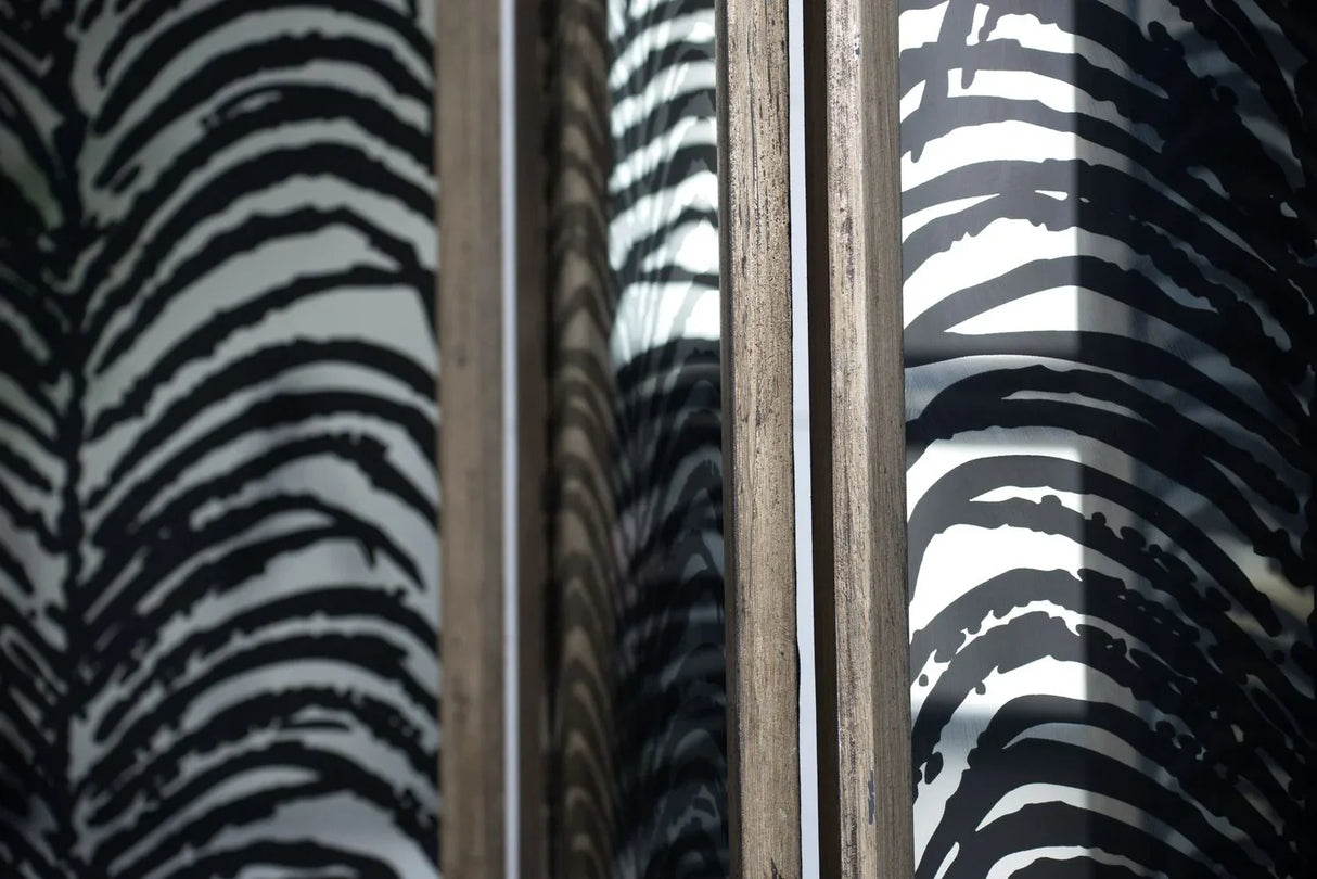 Room Divider, Herero 4 Panel Decorative Screen - Black - Furniture Home Direct