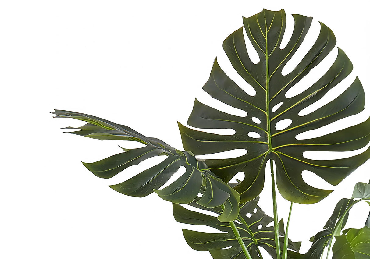 55" Tall, Artificial Plant, Monstera Tree, Indoor, Faux, Fake, Floor, Greenery, Potted, Real Touch, Decorative - Green / Black - Furniture Home Direct