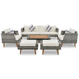 6 Pieces All Weather Sofa Set, Outdoor Rattan Sofa With Double Cushions - Furniture Home Direct