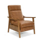Asher - Modern Push Back Recliner With Wood Arms - Furniture Home Direct