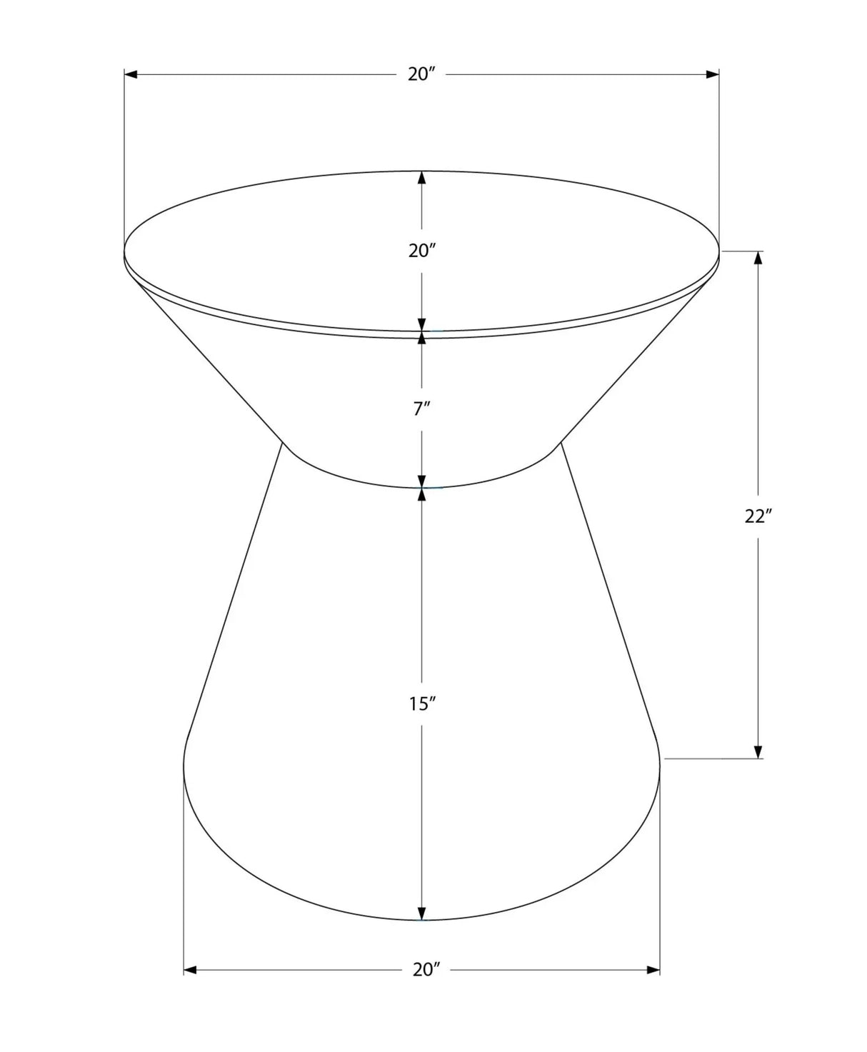 Drum Accent Side Table, Contemporary & Modern Elegant Design - Furniture Home Direct