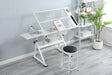 Adjustable Tempered Glass Drafting Printing Table With Chair - Furniture Home Direct