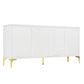 Modern 4 Door Sideboard With Creative Carved Surface And Adjustable Shelves - Furniture Home Direct