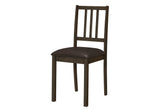 Dining Chair, Side, Upholstered For Dining Room, Transitional (Set of 2) - Brown - Furniture Home Direct