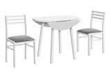 3 Pieces Dining Table Set, Small, Drop Leaf, Contemporary & Modern - Furniture Home Direct