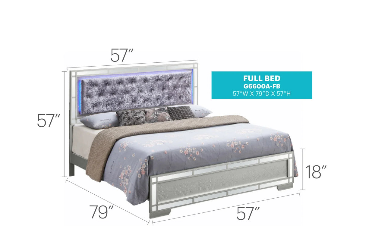 Madison - Upholstered Bed With LED - Furniture Home Direct