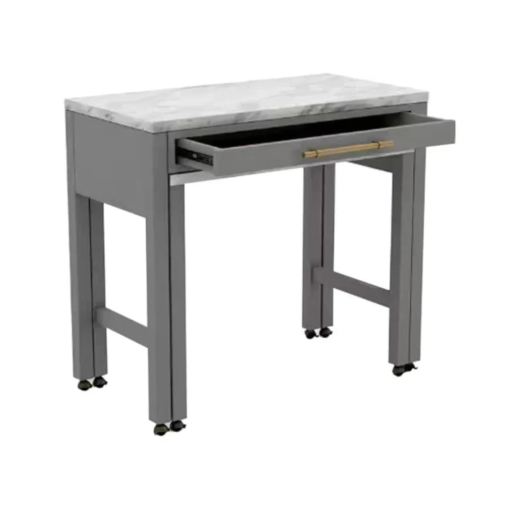 Counter Height Dining Island Set With Storage Stools Beige - Furniture Home Direct
