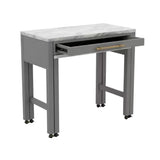 Counter Height Dining Island Set With Storage Stools Beige - Furniture Home Direct