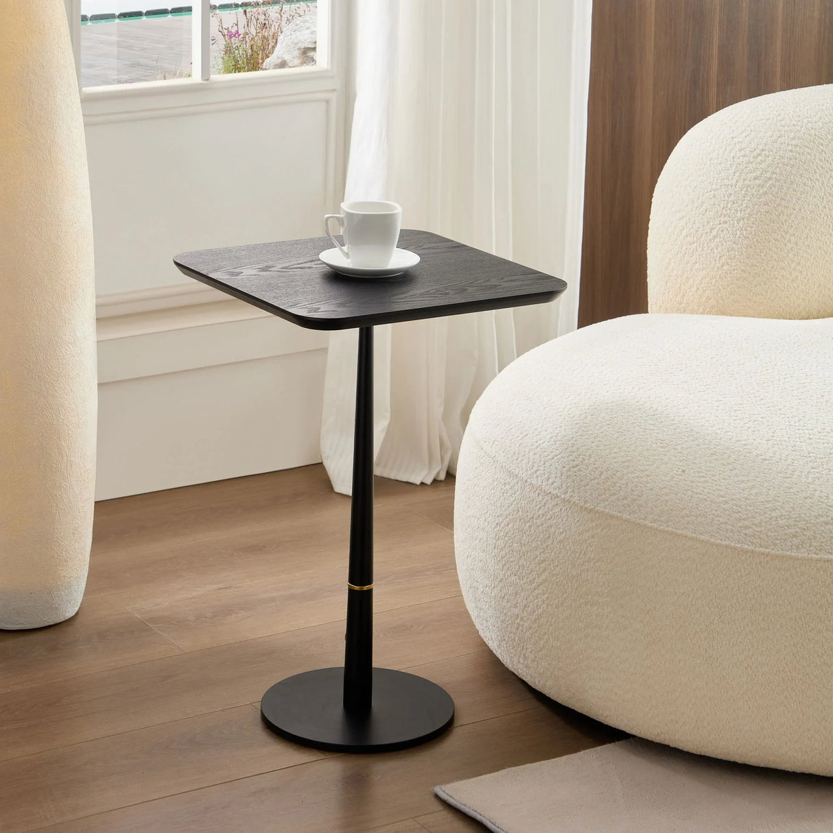 Modern Square Coffee Table And Computer Desk - Black / Gold - Furniture Home Direct