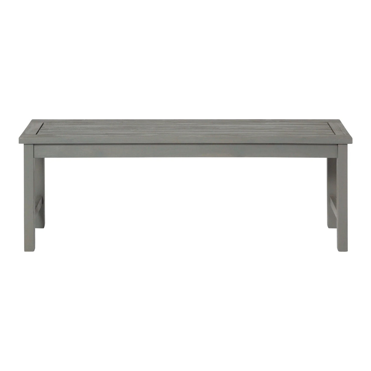 Modern Slat Top Solid Wood Patio Bench - Furniture Home Direct