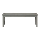 Modern Slat Top Solid Wood Patio Bench - Furniture Home Direct