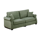 2 PC Living Room Set Including Sofa and love Seat With Pillows -Sage Green - Furniture Home Direct