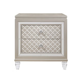 Cross - Glam Nightstand - Champagne - Furniture Home Direct