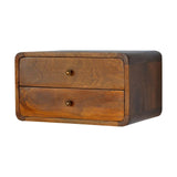 Curved Wall Mounted Bedside Nightstand - Furniture Home Direct