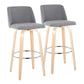 Toriano - Contemporary Fixed Height Barstool & Swivel With Round Footrest (Set of 2) - Furniture Home Direct