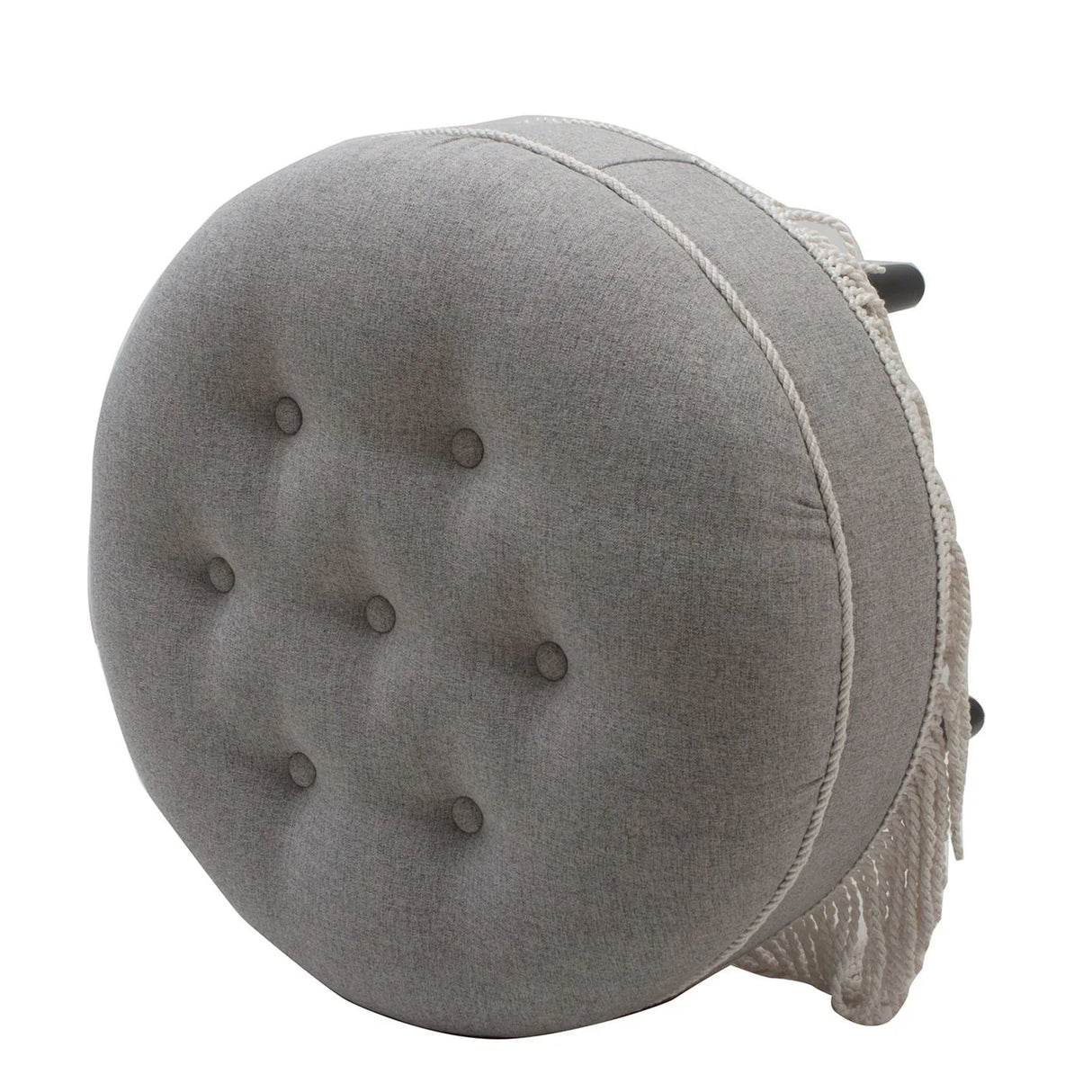 Yolanda - Round Upholstered Accent Ottoman - Furniture Home Direct