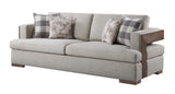 Niamey - 3 Piece Living Room Set With Toss Pillows - Walnut - Furniture Home Direct