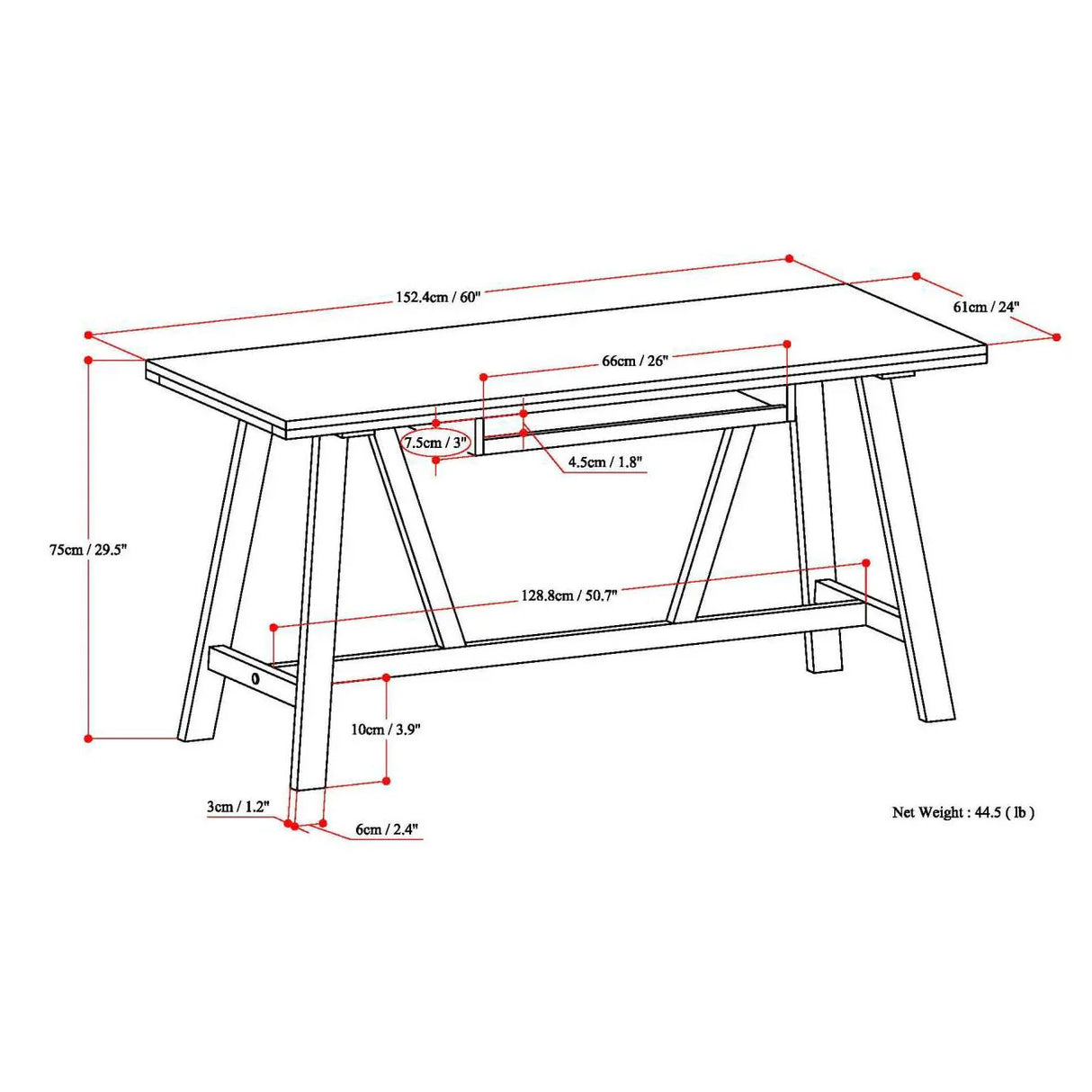 Dylan - Handcrafted Desk - Furniture Home Direct