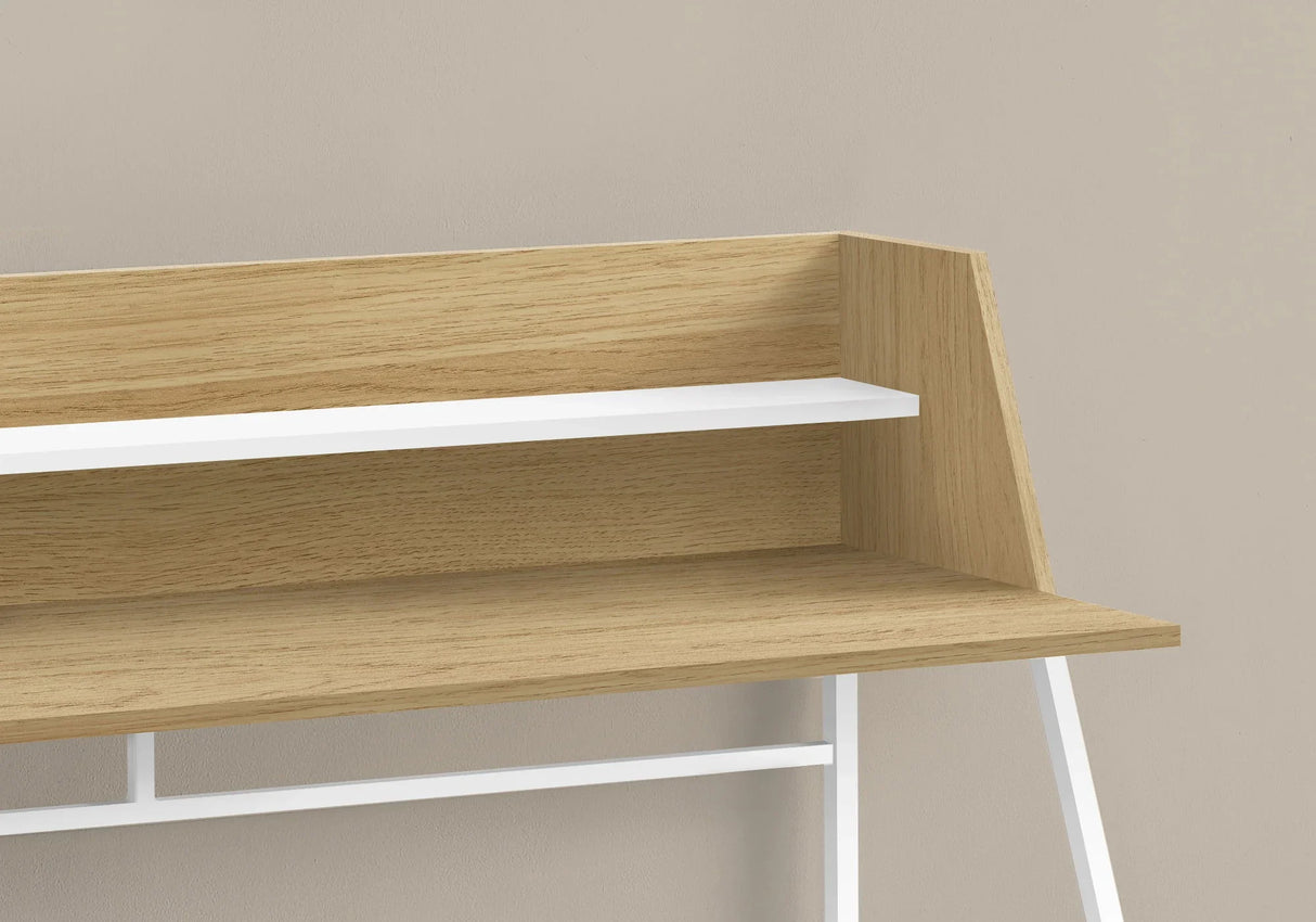 Computer Desk For Home Office, Laptop, Storage Shelves, Marble Look Contemporary & Modern - Furniture Home Direct