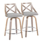 Charlotte - Farmhouse Fixed Height Counter Stool & Swivel With Round Footrest (Set of 2) - Furniture Home Direct