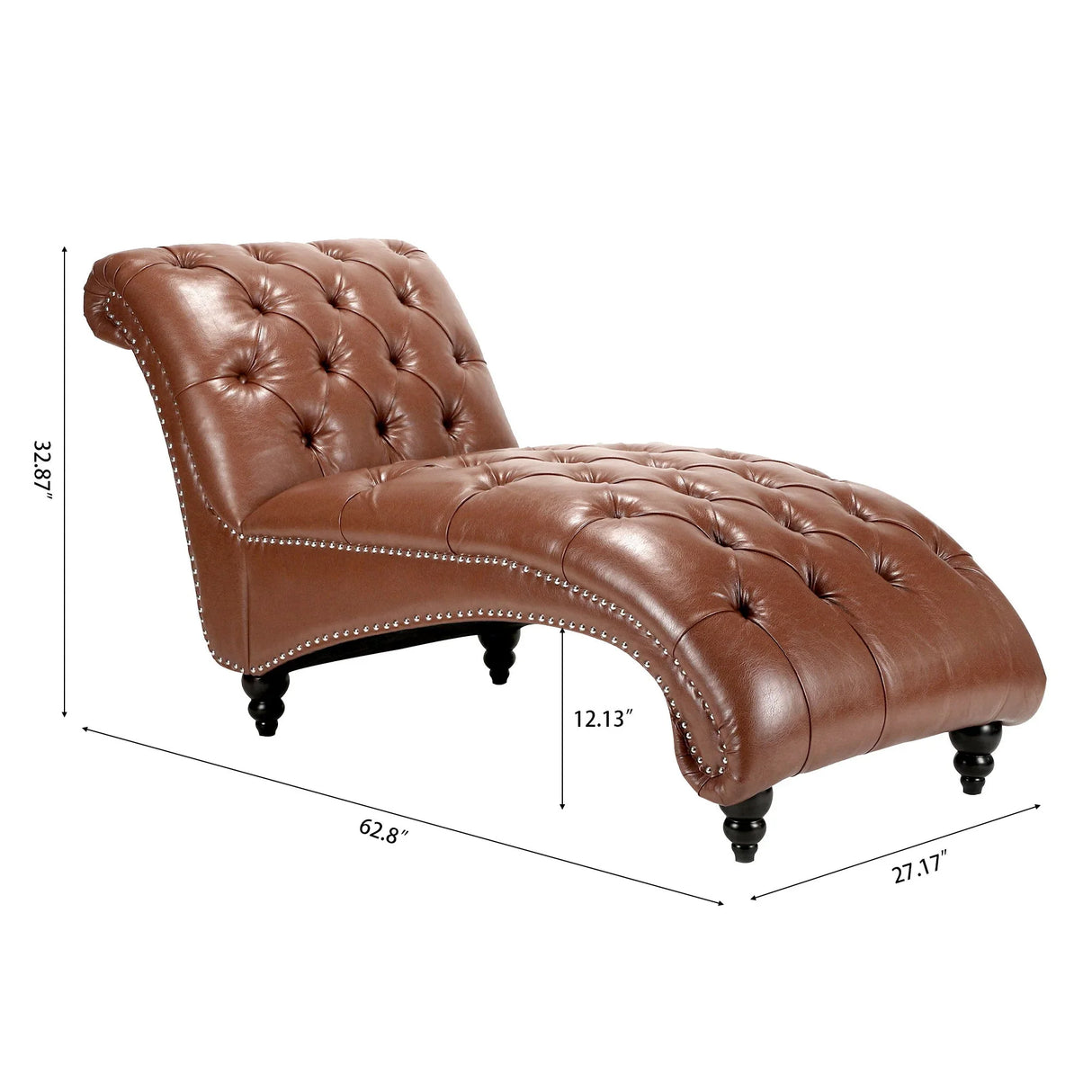 Tufted Armless Chaise Lounge - Furniture Home Direct