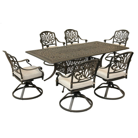 Rectangular Long Dining Set With Sunbrella Cushions - Furniture Home Direct