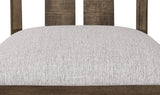 Dining Set Rustic Wood Bench and Upholstered Chairs Brown - Furniture Home Direct