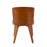 Bocello - Mid-Century Chair - Walnut / Black - Furniture Home Direct