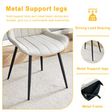 Dining Chairs Set Modern Upholstered PU Leather Gray - Furniture Home Direct