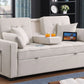 Cody II - 69.5"W Woven Fabric Convertible Sleeper Loveseat with Cup Holder - Furniture Home Direct