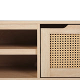 Modern Door Low TV Stand For TVs Up To 80" - Coastal Oak - Furniture Home Direct
