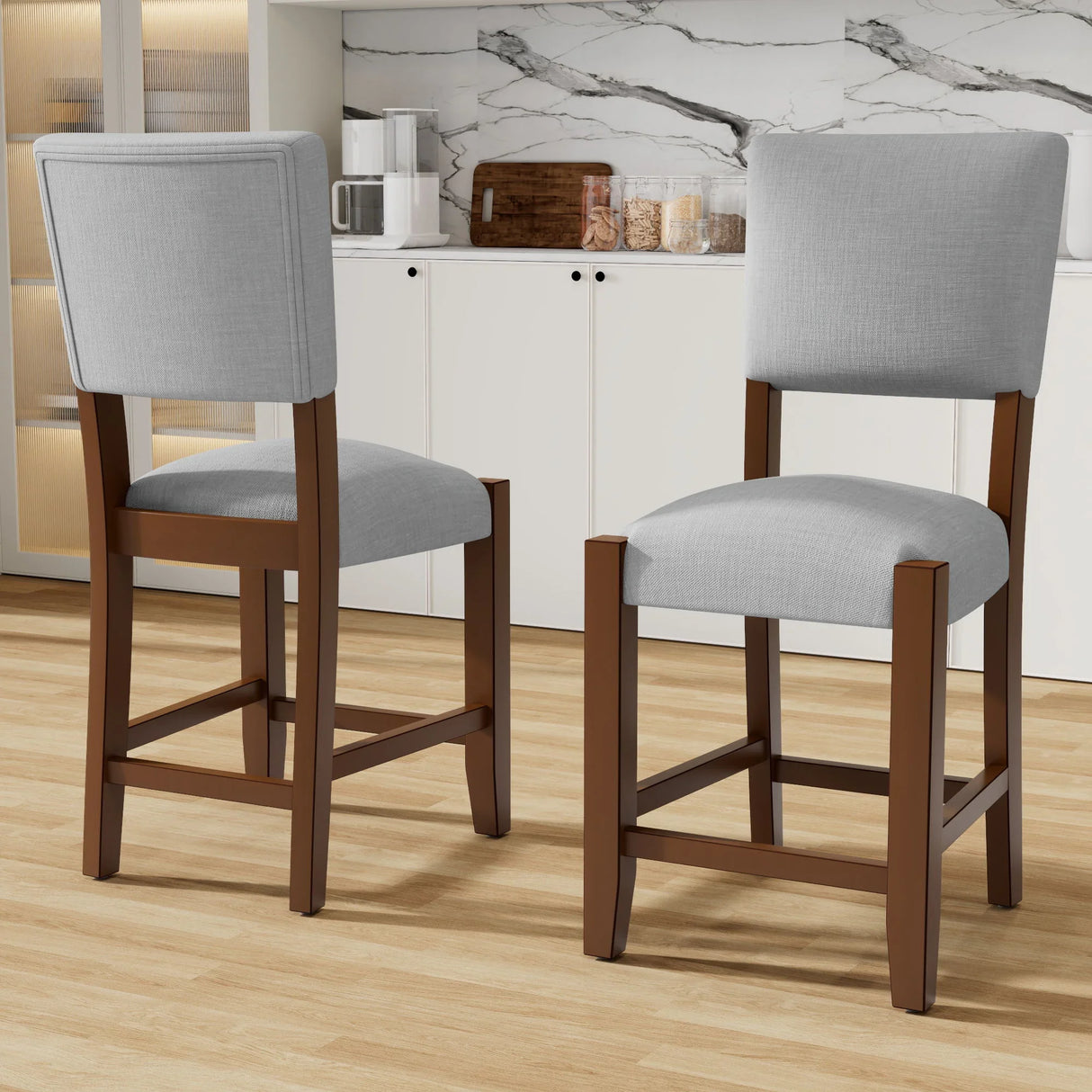 Mid Century Modern Bar Stools, Upholstered Counter Chairs - Furniture Home Direct