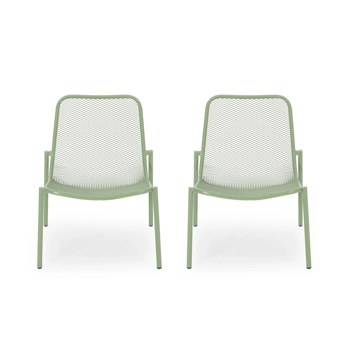 Outdoor Iron Chair With Mesh Design