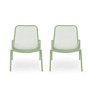 Outdoor Iron Chair With Mesh Design