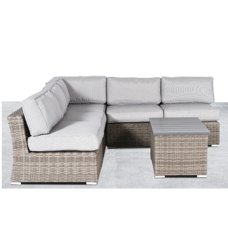 Wicker Sectional Sofa With Cushions And Table - Furniture Home Direct