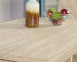 Dining Set With Turned Table And Tufted Chairs Beige Brown - Furniture Home Direct
