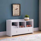 Shoe Entry Bench With Three Shelves, One Drawer With Divided Compartment - Furniture Home Direct